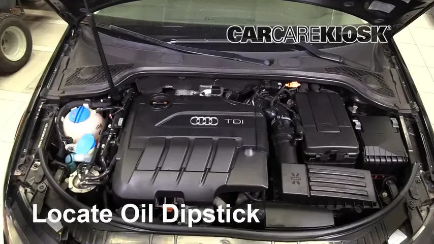 2011 Audi A3 TDI 2.0L 4 Cyl. Turbo Diesel Aceite Controlar nivel de aceite